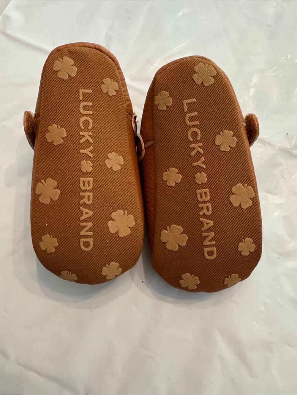 Lucky Brand Baby Crib Shoes - Brown Faux Leather